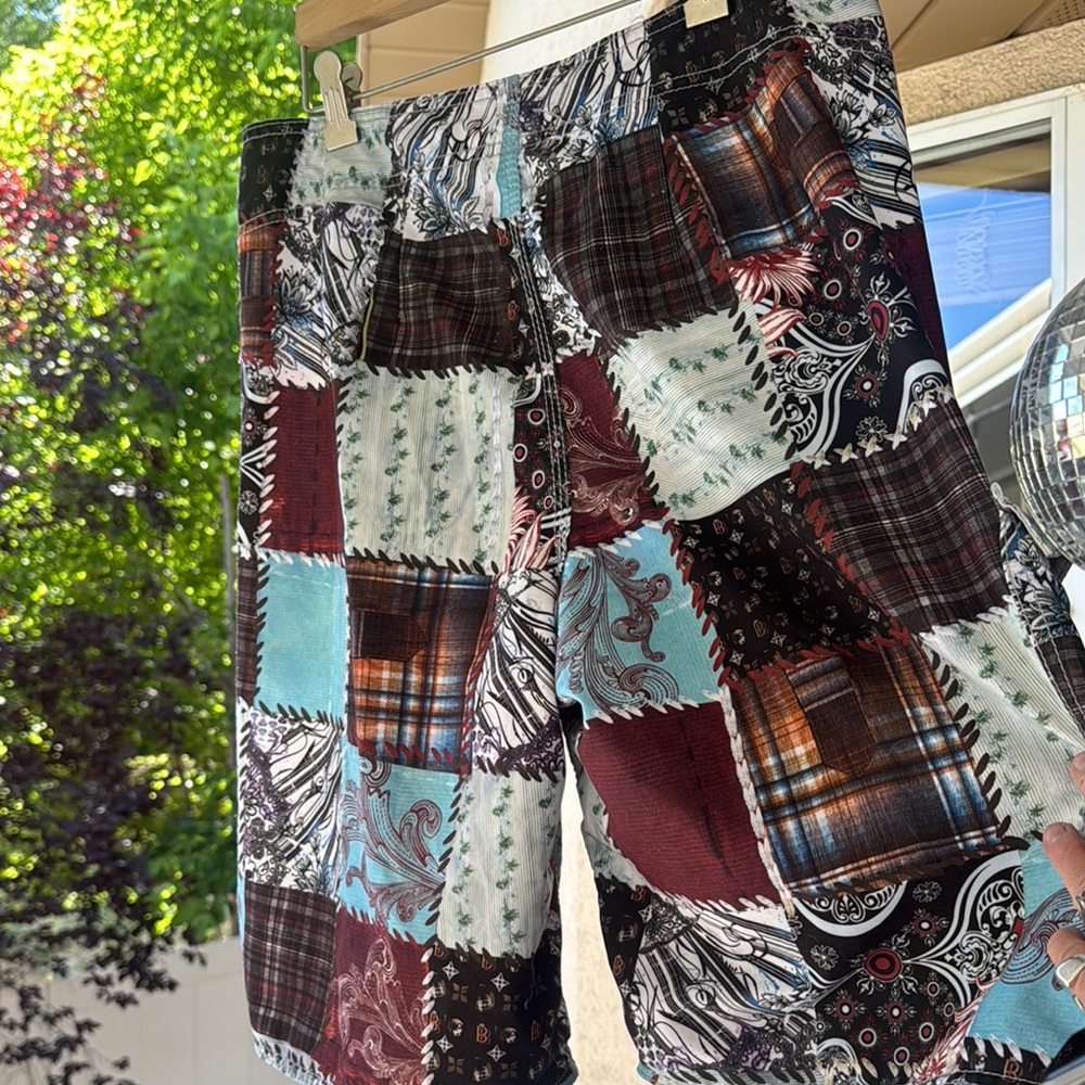 Billabong Multicolor Patchwork Shorts - image 4